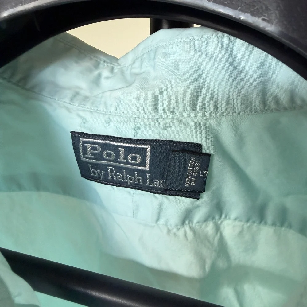 90's Polo Ralph Lauren Short Sleeve Deck Shirt XXL Faded Teal Double Pocket‎ RL
